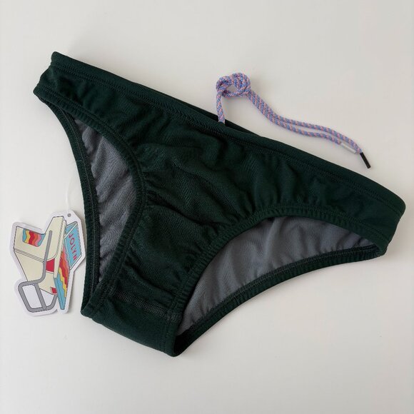 NEW Jolyn Andy Bikini Bottom Pine Dark Green Small Swim Athletic Surf Swimsuit - Picture 12 of 12